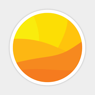 Minimalist Orange Sunset Gradient Vector Abstract Pattern Magnet